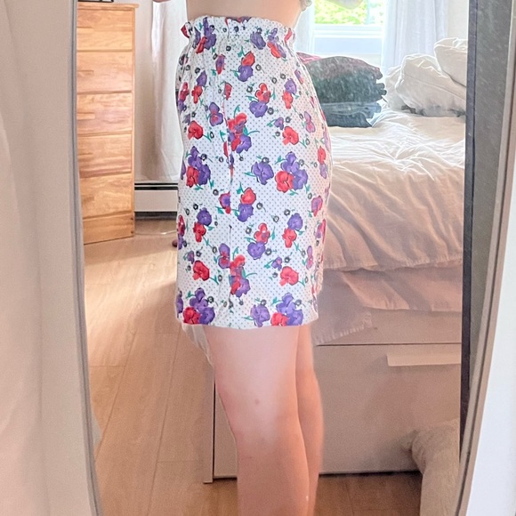 VINTAGE floral cotton shorts - Picture 4 of 4